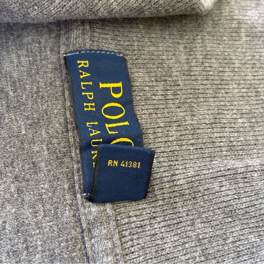 Polo Ralph Lauren Men’s M Light Gray 1/4-Zip 100% Cotton Lg Slv Top - Picture 8 of 10